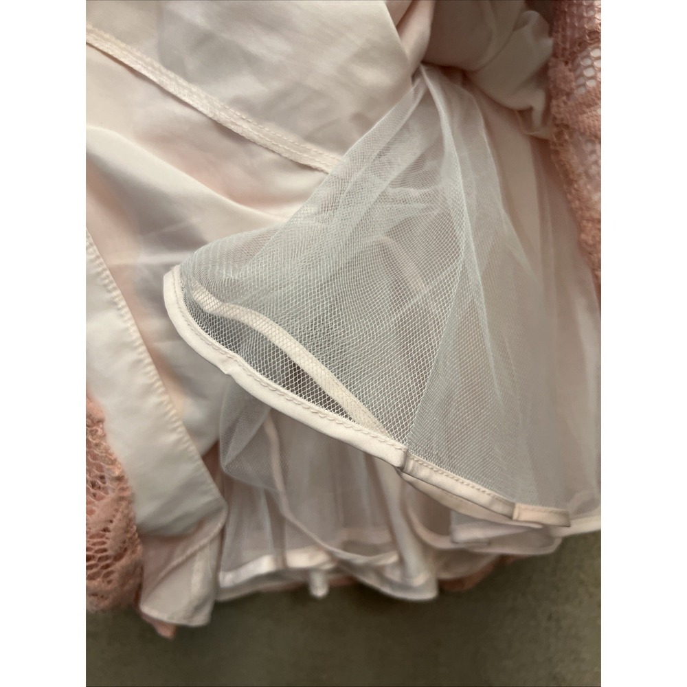 Pippa & Julie Toddler Fancy Peach Pink Lace Dress Tulle Underskirt 3T Princess - Picture 6 of 9